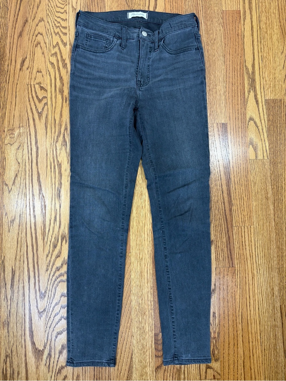 Madewell Roadtripper High-Rise Skinny Jeans - Dark Gray Wash (27)